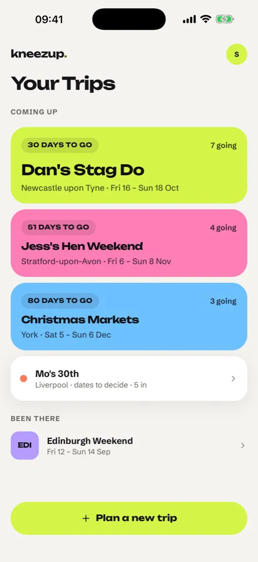 Your trips: stag do, hen weekend, Christmas markets and a 30th